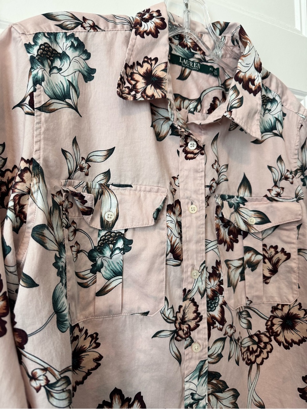 Ralph Lauren Lauren Floral Utility Button-Up Shirt XL - Picture 2 of 7